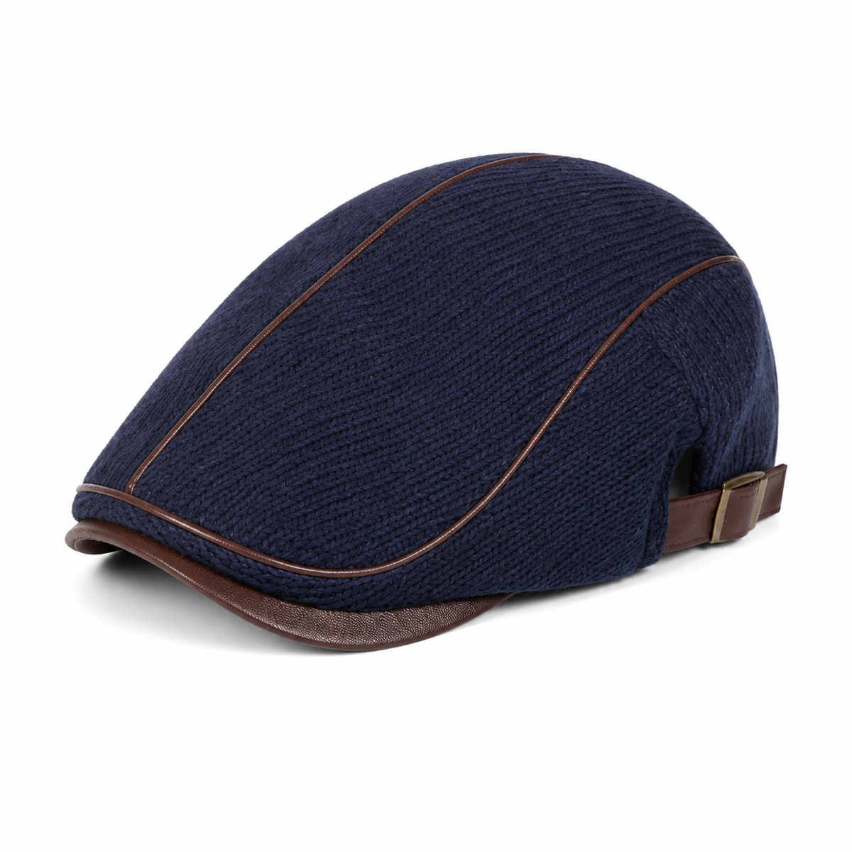 Heritage Knit Cap Denim Blue - elevated front three-quarter view