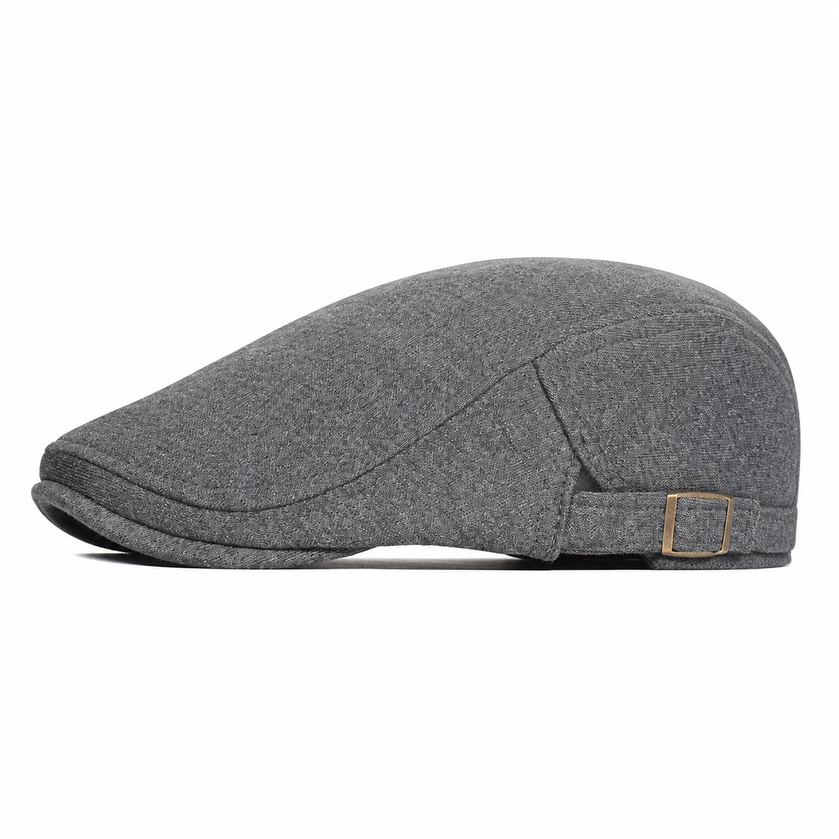 Stretch Knit Cap in Ash Grey — left side profile