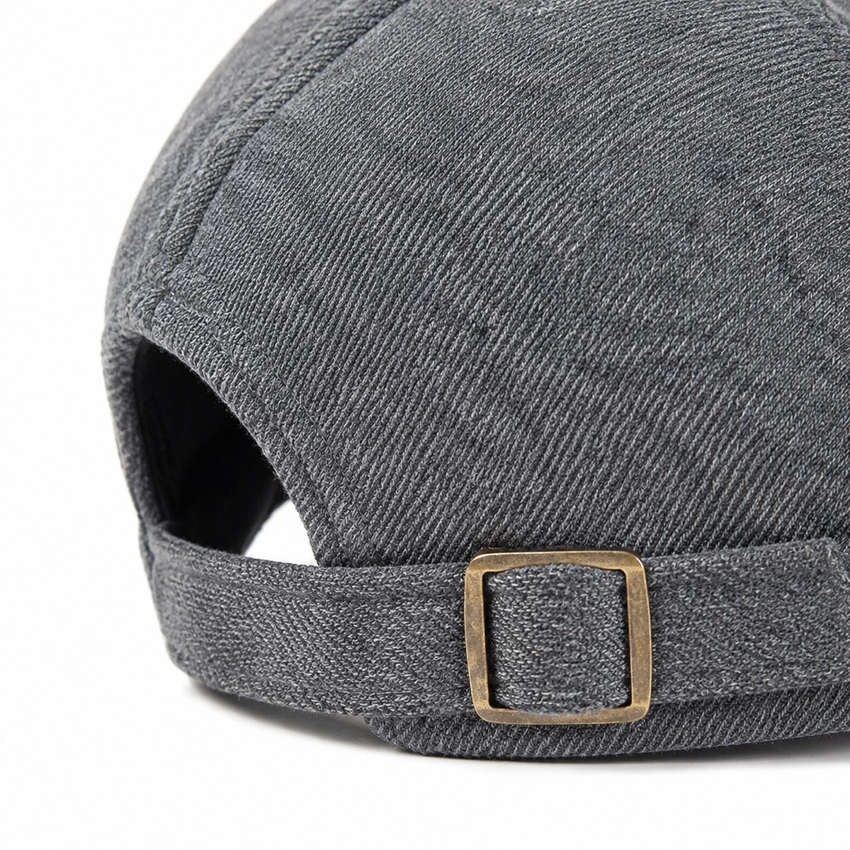 Stretch Knit Cap in Ash Grey — rear adjustment macro detail