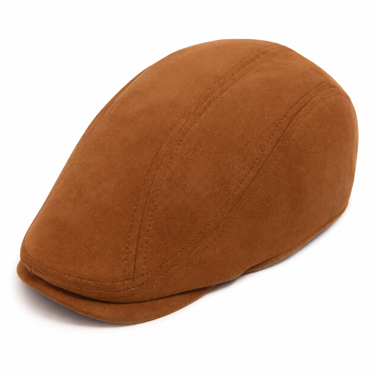 Suede Classic Cap in Brown — elevated front three-quarter view