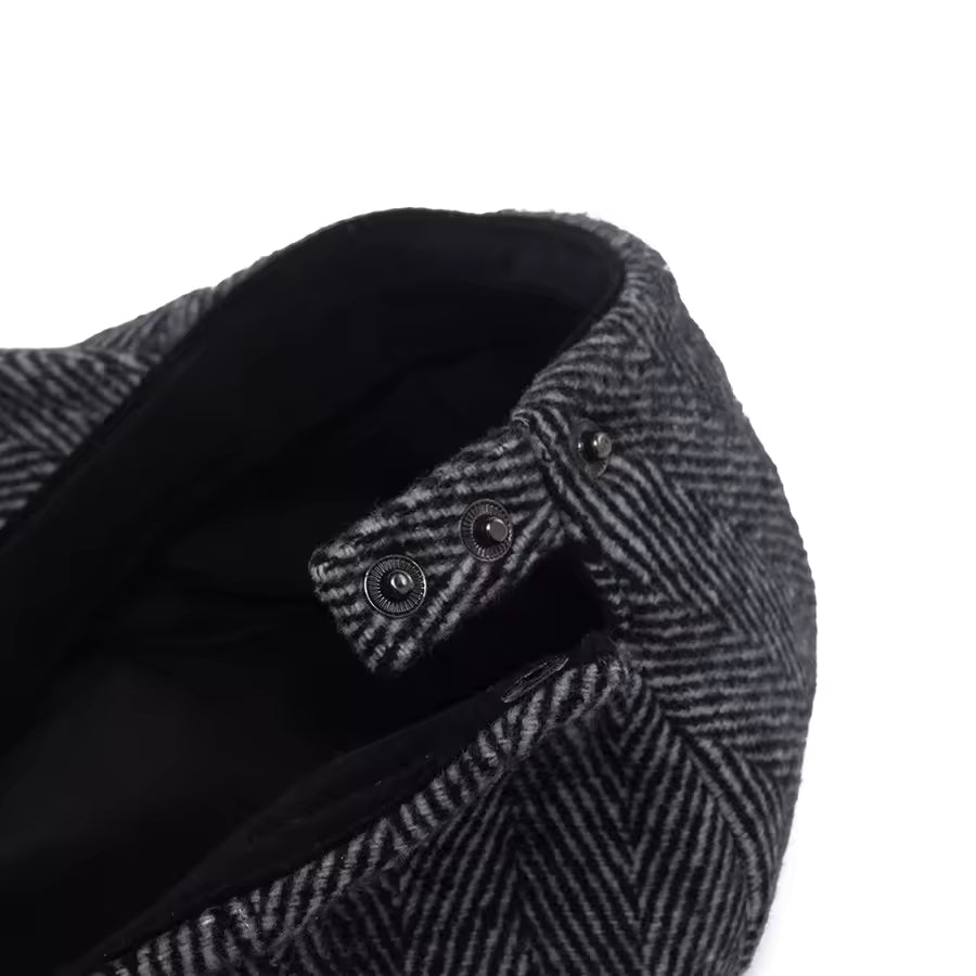 Herringbone Wool Cap