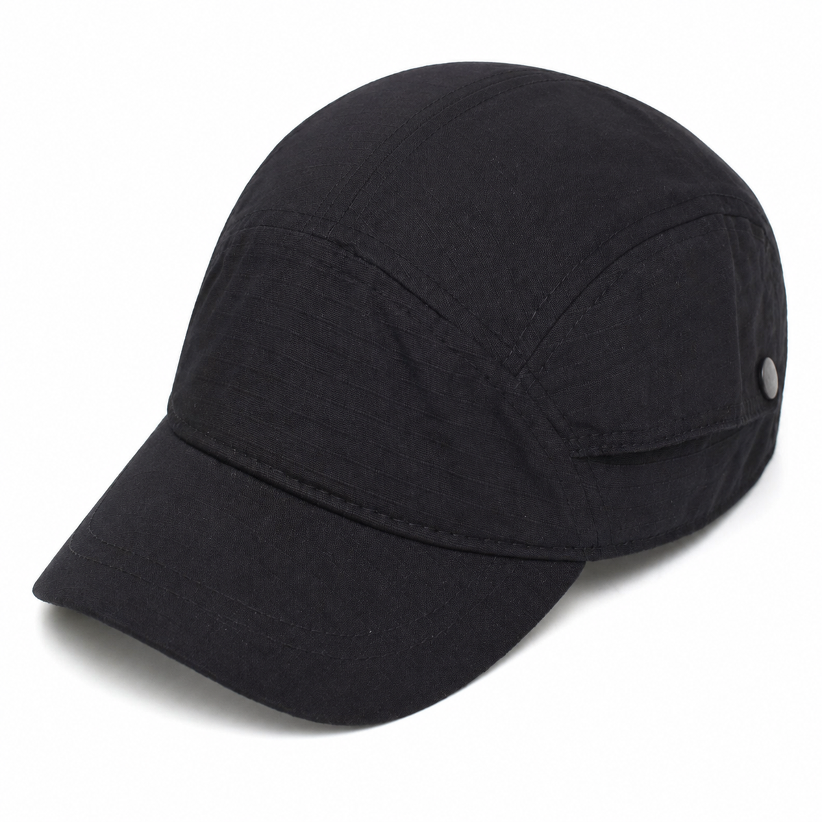 Adventure Outdoor Cap Black / One Size from an elevated front three-quarter angle on a white background