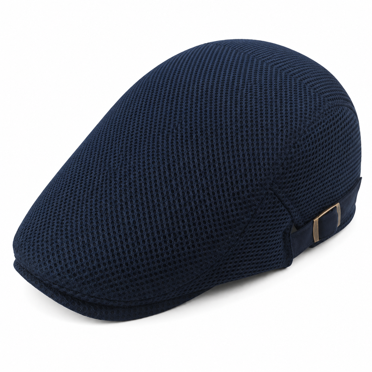 Breathable Mesh Cap, Denim Blue, elevated front three-quarter view, on a white background