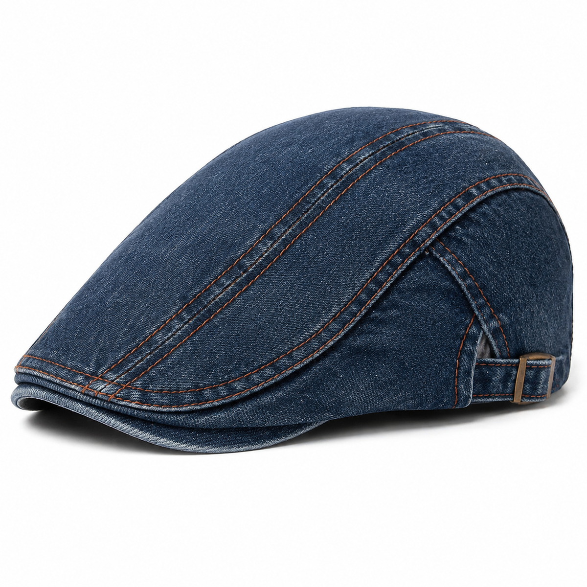 Denim Stitch Cap Denim Blue — vista elevada em três quartos