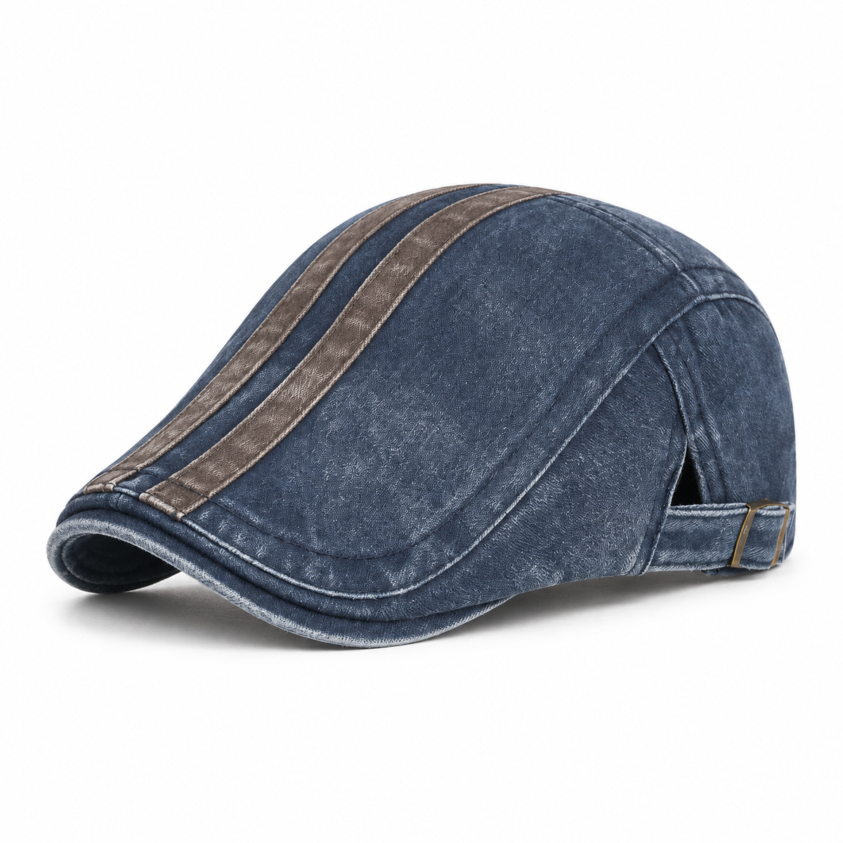 Denim Strip Cap Denim Blue - elevated front three-quarter view