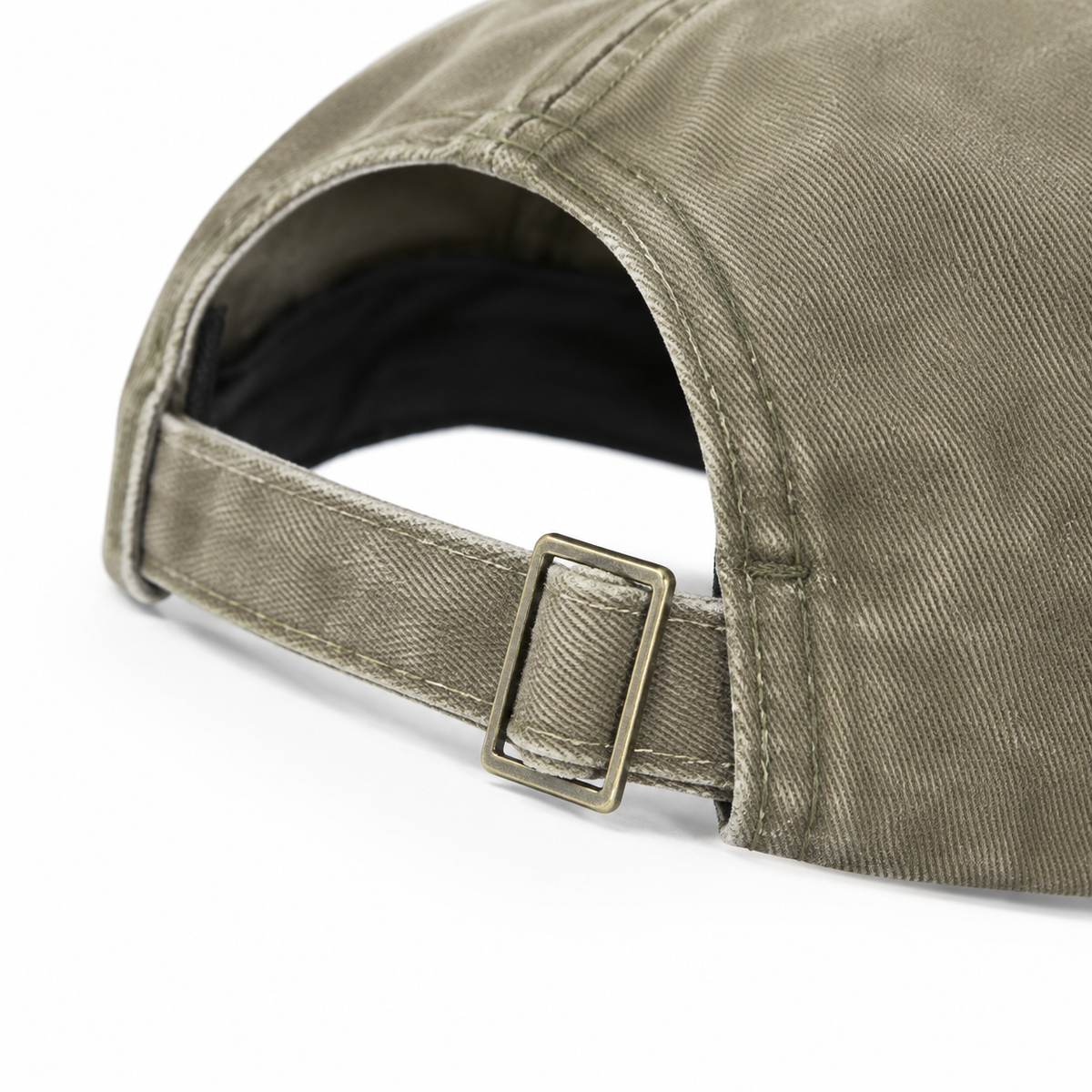 Field Cotton Cap Field Olive - rear strap and buckle detail