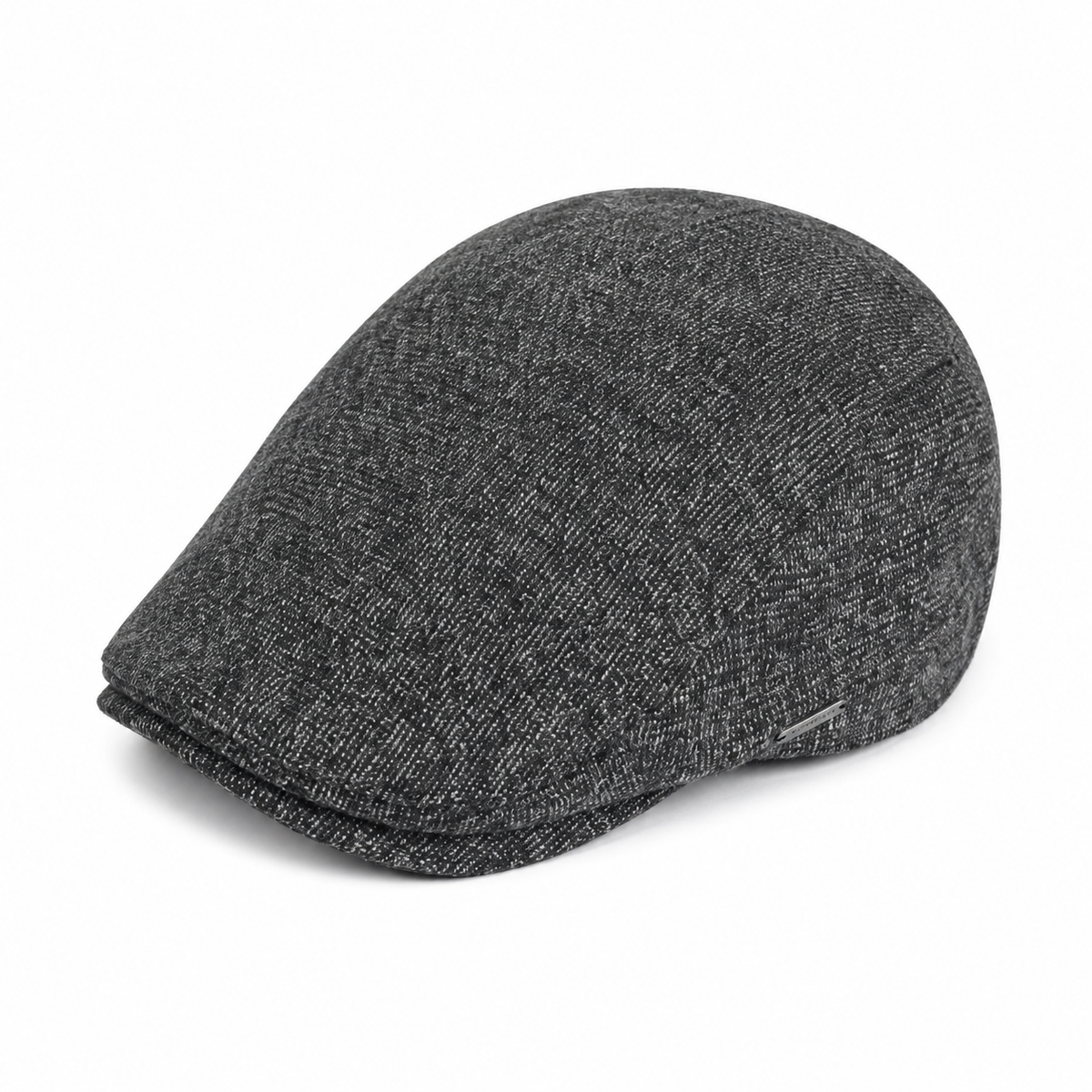 Heritage Wool Cap Graphite Grey - elevated front three-quarter view