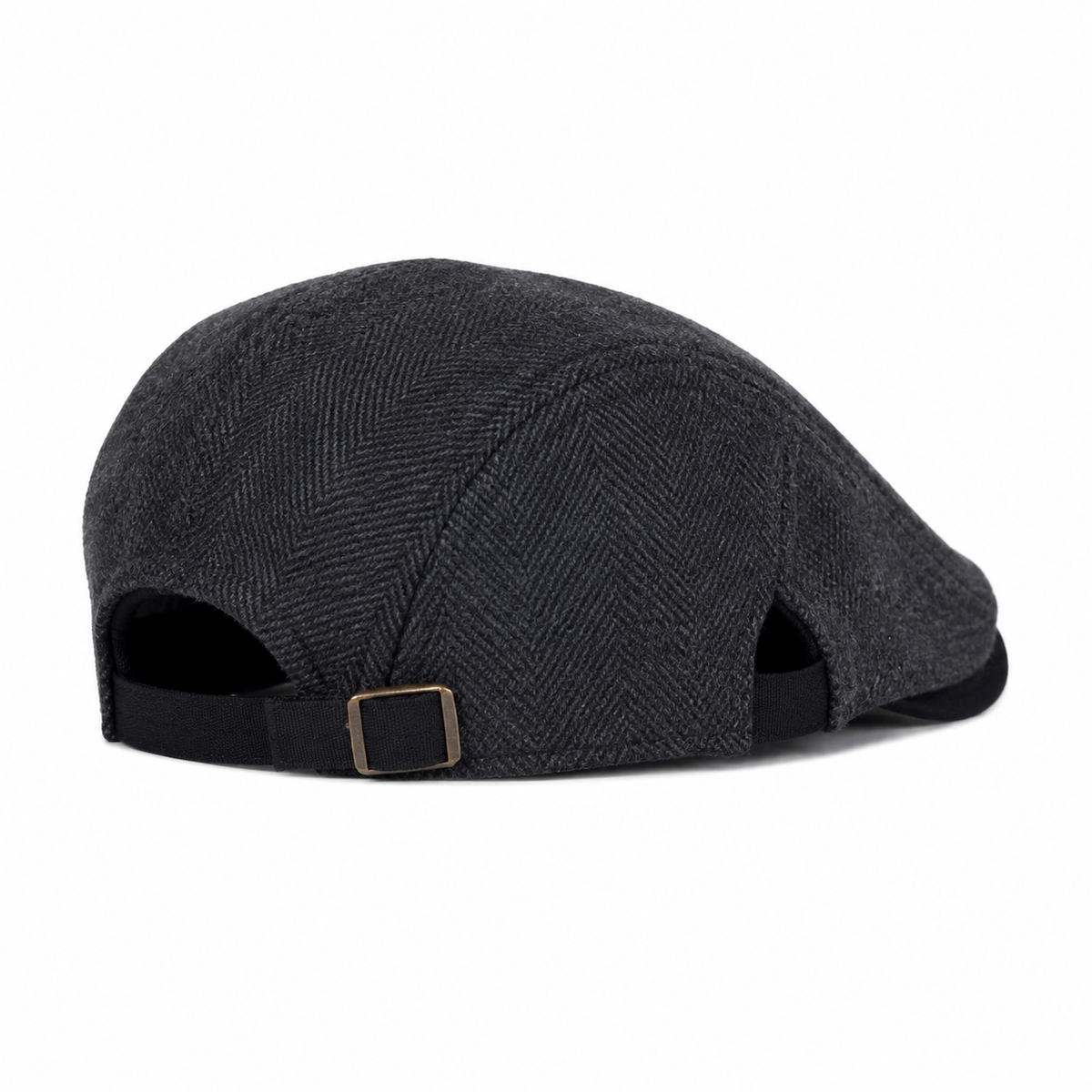 Heritage Wool Cap Coal Black - rear three-quarter view