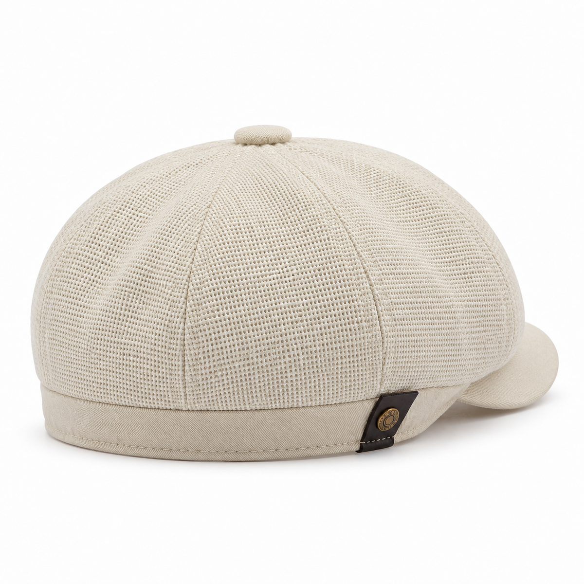 Linen Crown Cap White - rear three-quarter view