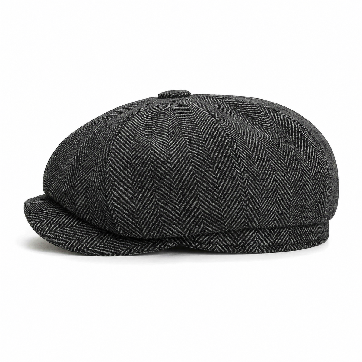 Peaky Cap Graphite Grey - left side profile