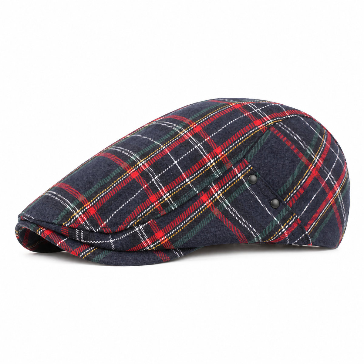 Tartan Highland Cap Coal Black - left side profile